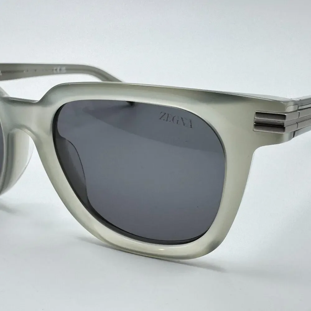 Ermenegildo Zegna Sunglasses EZ0248 20A Shiny Gray Frame Gray Lens 50-19-145 New